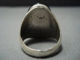 Rare Midnght Space Kachina Turquoise Sterling Silver Navajo Native American Jewelry jewelry Ring-Nativo Arts
