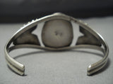 Rare Natural Turquoise Vintage Navajo Native American Jewelry Sterling Silver Bracelet-Nativo Arts