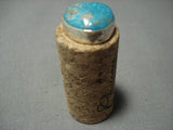 Rare Navajo Turquoise Sterling Native American Jewelry Silver Wine Cork!-Nativo Arts