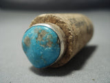 Rare Navajo Turquoise Sterling Native American Jewelry Silver Wine Cork!-Nativo Arts