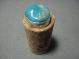 Rare Navajo Turquoise Sterling Native American Jewelry Silver Wine Cork!-Nativo Arts