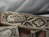 Rare Nez Vintage Native American Navajo Sterling Silver Concho Belt Old-Nativo Arts