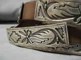 Rare Nez Vintage Native American Navajo Sterling Silver Concho Belt Old-Nativo Arts