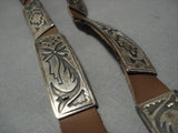 Rare Nez Vintage Native American Navajo Sterling Silver Concho Belt Old-Nativo Arts