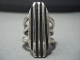 Rare Octogon Vintage Navajo Native American Jewelry jewelry Sterling Silver Bill Family Ring-Nativo Arts