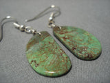 Rare Orvil Jack Turquoise Native American Navajo Santo Domingo Sterling Silver Earrings-Nativo Arts