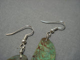 Rare Orvil Jack Turquoise Native American Navajo Santo Domingo Sterling Silver Earrings-Nativo Arts
