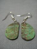 Rare Orvil Jack Turquoise Native American Navajo Santo Domingo Sterling Silver Earrings-Nativo Arts