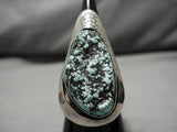 Rare Seamfoam Turquoise Vintage Native American Navajo Sterling Silver Ring Old-Nativo Arts