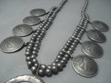 Rare Taos Vintage Sterling Coin Silver Half Dollar 194 Grams Necklace!-Nativo Arts