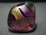 Rare Trapezoid Vintage Navajo Native American Jewelry jewelry Sterling Silver Ywllowhorse Ring Old-Nativo Arts