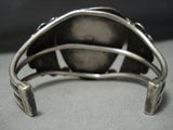 Rare Triangular Turquoise Vintage Native American Jewelry Navajo Sterling Silver Bracelet Cuff Old-Nativo Arts