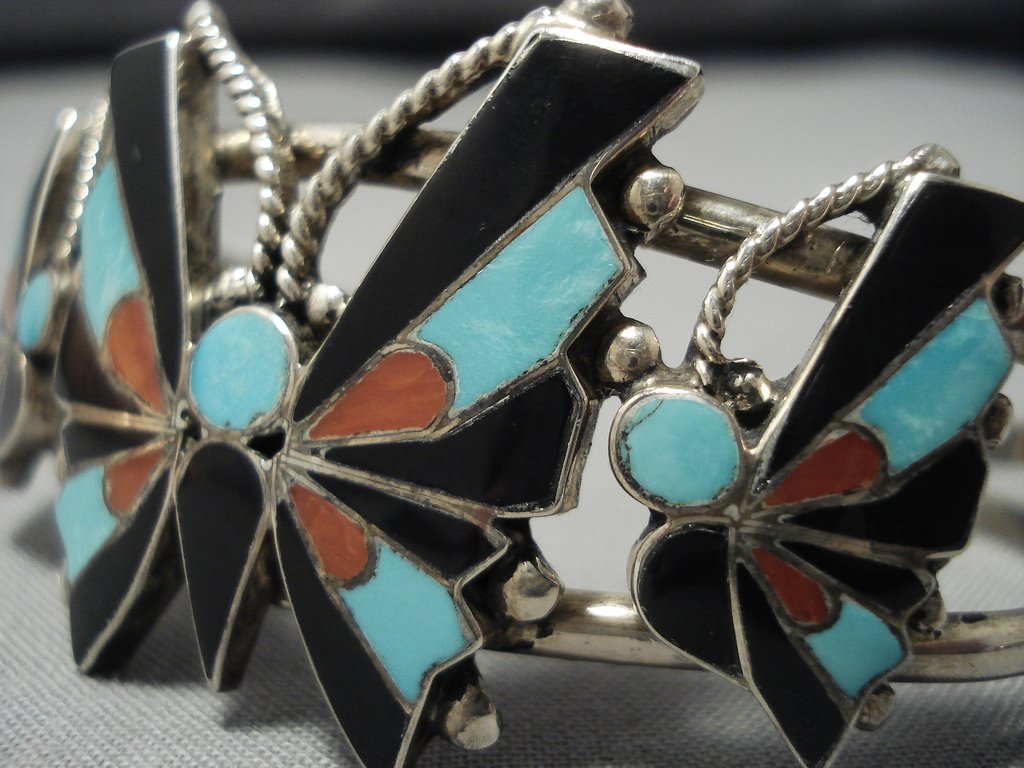 Zuni Turquoise Butterfly Bracelet