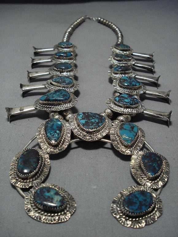 Rare Turquoise!! Vintage Native American Jewelry Navajo Sterling