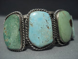 Rare Turquoise!! Vintage Navajo Cerrillos Sterling Native American Jewelry Silver #8 Bracelet Old-Nativo Arts