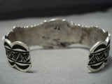 Rare Turquoise!! Vintage Navajo Sterling Silver Native American Jewelry Cuff Bracelet-Nativo Arts