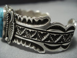 Rare Turquoise!! Vintage Navajo Sterling Silver Native American Jewelry Cuff Bracelet-Nativo Arts