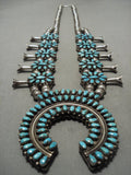 Rare Victor Moses Begay '2 Sided' Coral Turquoise Native American Jewelry Silver Squash Blossom Necklace-Nativo Arts