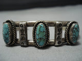 Rare Vintage Ervin Nez Spiderweb Turquoise Sterling Silver Native American Jewelry Navajo Bracelet Cuff-Nativo Arts