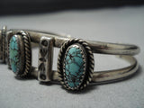 Rare Vintage Ervin Nez Spiderweb Turquoise Sterling Silver Native American Jewelry Navajo Bracelet Cuff-Nativo Arts