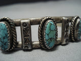 Rare Vintage Ervin Nez Spiderweb Turquoise Sterling Silver Native American Jewelry Navajo Bracelet Cuff-Nativo Arts