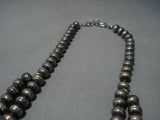 Rare Vintage Native American Jewelry Navajo Arrowhead Turquoise Sterling Silver Squash Blossom Necklace-Nativo Arts
