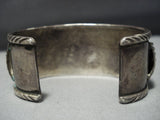 Rare Vintage Native American Jewelry Navajo Carico Lake Turquoise Sterling Silver Bracelet-Nativo Arts