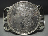 Rare Vintage Native American Jewelry Navajo Coin Sterling Silver Bracelet-Nativo Arts