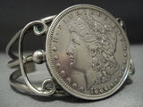 Rare Vintage Native American Jewelry Navajo Coin Sterling Silver Bracelet-Nativo Arts