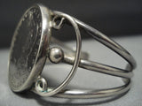 Rare Vintage Native American Jewelry Navajo Coin Sterling Silver Bracelet-Nativo Arts