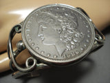 Rare Vintage Native American Jewelry Navajo Coin Sterling Silver Bracelet-Nativo Arts