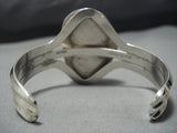 Rare Vintage Native American Jewelry Navajo Jenny Platero Blue Wind Turquoise Sterling Silver Bracelet-Nativo Arts