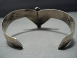 Rare Vintage Native American Jewelry Navajo Jo Benally Chrysocholla Sterling Silver Bracelet-Nativo Arts