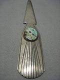 Rare Vintage Native American Jewelry Navajo Kee Joe Benally Turquoise Sterling Silver Letter Opener-Nativo Arts