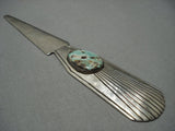 Rare Vintage Native American Jewelry Navajo Kee Joe Benally Turquoise Sterling Silver Letter Opener-Nativo Arts