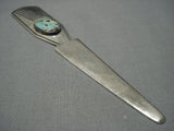 Rare Vintage Native American Jewelry Navajo Kee Joe Benally Turquoise Sterling Silver Letter Opener-Nativo Arts