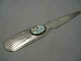 Rare Vintage Native American Jewelry Navajo Kee Joe Benally Turquoise Sterling Silver Letter Opener-Nativo Arts