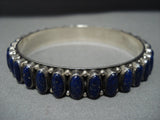Rare Vintage Native American Jewelry Navajo Laps Sterlng Silver Bracelet-Nativo Arts