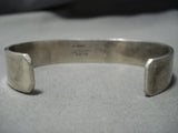 Rare Vintage Native American Jewelry Navajo Real Gold Feather Sterling Silver Bracelet Cuff Old-Nativo Arts