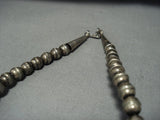 Rare!! Vintage Native American Jewelry Navajo Sterling Silver Dime Squash Blossom Necklace Old Jewelry-Nativo Arts