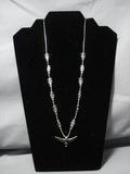 Rare Vintage Native American Jewelry Navajo Sterling Silver Kachina Dancer Fetish Necklace Old-Nativo Arts
