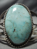 Rare Vintage Native American Navajo Carico Lake Turquoise Sterling Silver Bracelet Old-Nativo Arts