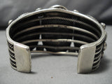 Rare Vintage Native American Navajo Rick Martinez Sterling Silver Royston Turquoise Bracelet-Nativo Arts