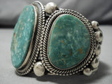Rare Vintage Native American Navajo Rick Martinez Sterling Silver Royston Turquoise Bracelet-Nativo Arts