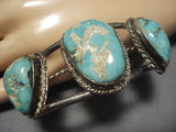 Rare!! Vintage Native American Navajo Royston Turquoise Sterling Silver Bracelet Old-Nativo Arts
