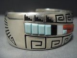 Rare Vintage Navajo Alvin Begay Turquoise Sterling Native American Jewelry Silver Bracelet Old Pawn-Nativo Arts