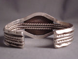 Rare Vintage Navajo 'Blue Carico Lake Turquoise' Native American Jewelry Silver Wire Bracelet-Nativo Arts