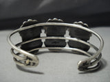 Rare Vintage Navajo Blue Gem Turquoise Sterling Silver Native American Jewelry Bracelet-Nativo Arts