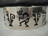 Rare Vintage Navajo Dancing Kokopelli Sterling Silver Native American Jewelry Bracelet-Nativo Arts