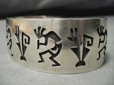 Rare Vintage Navajo Dancing Kokopelli Sterling Silver Native American Jewelry Bracelet-Nativo Arts